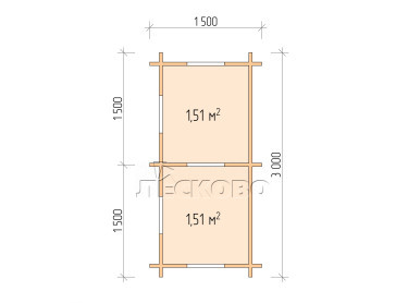 Spielhaus "DD" serie 1.5×3