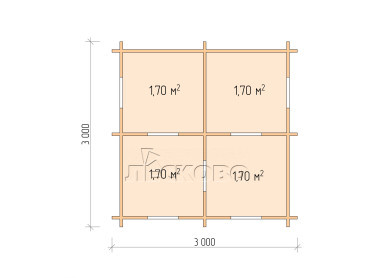 Spielhaus "DD" serie 3×3