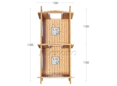 Spielhaus "DD" serie 1.5×3