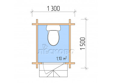 Gartentoilette "HB" serie 1.3×1.5