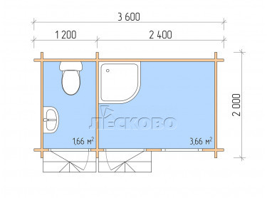 Garden shed "HB" series 3.6×2