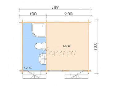 Gerätehaus "HB" serie 4×3