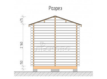 Garden shed "HB" series 2.5×2