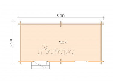 Garden shed "HB" series 5х2.5