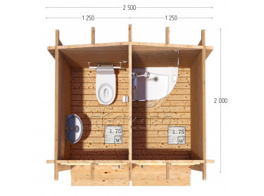 Garden shed "HB" series 2.5×2