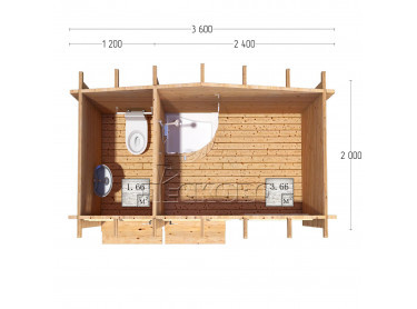 Gerätehaus "HB" serie 3.6×2