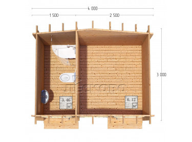 Garden shed "HB" series 4×3