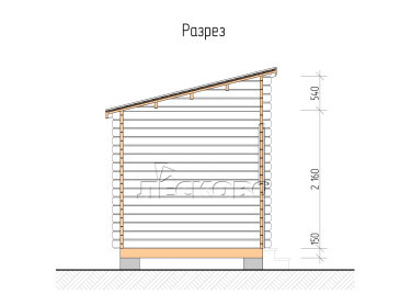 Garden shed "HB" series 4×2.5