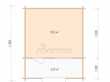 Gartenhaus "DSK" serie 4×3.5