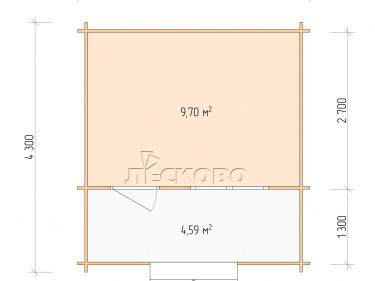 Gartenhaus "DSK" serie 4×3