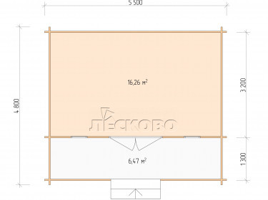 Log Cabin "DSK" series 5.5×3.5