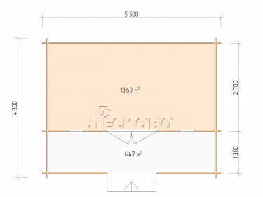 Gartenhaus "DSK" serie 5.5×3