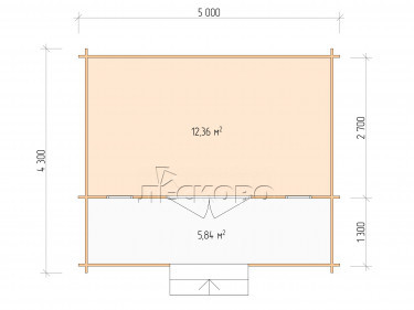 Gartenhaus "DSK" serie 5×3