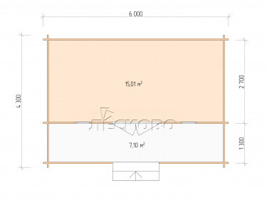 Gartenhaus "DSK" serie 6×3