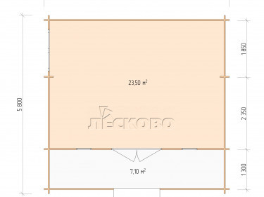 Gartenhaus "DSK" serie 6×4.5