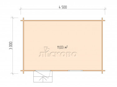 Gartenhaus "DSN" serie 4.5×3