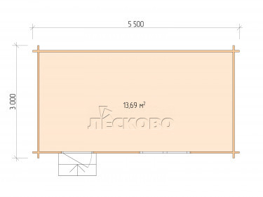 Gartenhaus "DS" serie 5.5×3