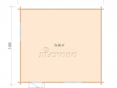 Дачный дом серия "ДС" 5.5×5