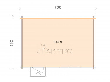 Log Cabin "DS" series 5×3.5