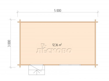 Gartenhaus "DS" serie 5×3