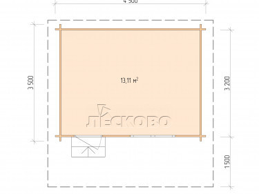 Gartenhaus "DSN" serie 4.5×3