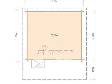 Gartenhaus "DSN" serie 4.5×4