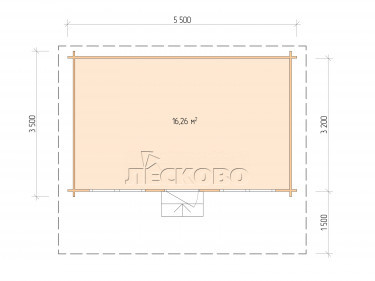 Gartenhaus "DSN" serie 5.5×3.5