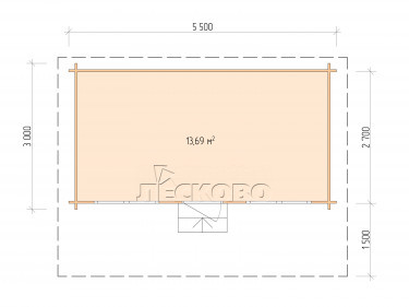 Gartenhaus "DSN" serie 5.5×3