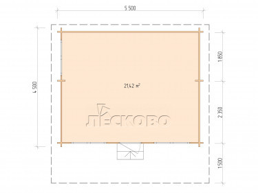 Gartenhaus "DSN" serie 5.5×4.5