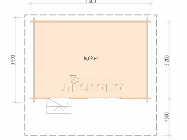 Gartenhaus "DSN" serie 5×3.5