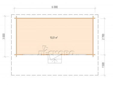 Gartenhaus "DSN" serie 6×3