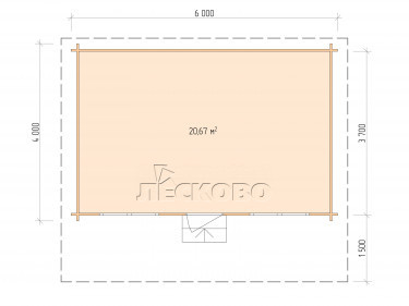 Gartenhaus "DSN" serie 6×4