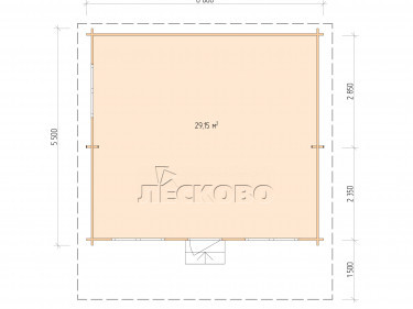 Gartenhaus "DSN" serie 6×5.5