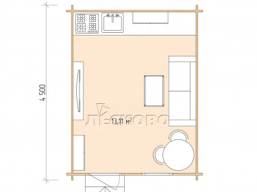 Gartenhaus "DS" serie 3.5×4.5