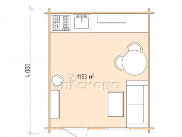 Gartenhaus "DS" serie 3.5×4