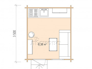 Gartenhaus "DS" serie 3×3.5