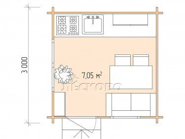 Gartenhaus "DS" serie 3×3