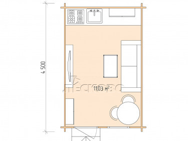 Log Cabin "DS" series 3×4.5