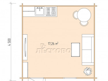 Gartenhaus "DS" serie 4.5×4.5