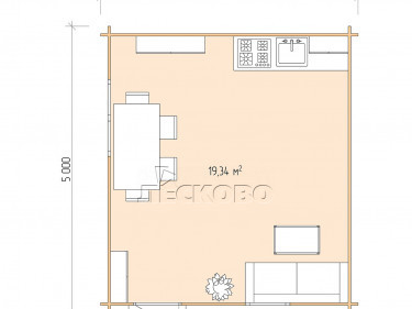 Gartenhaus "DS" serie 4.5×5