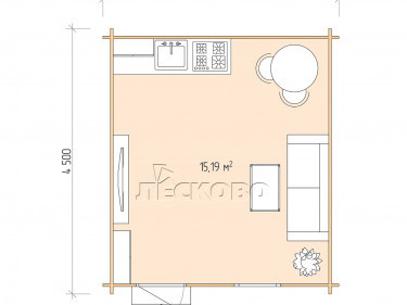 Gartenhaus "DS" serie 4×4.5