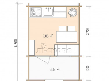 Gartenhaus "DSK" serie 3×3