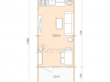 Gartenhaus "DSK" serie 3×5.5