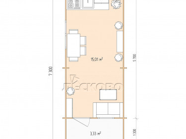 Gartenhaus "DSK" serie 3×6