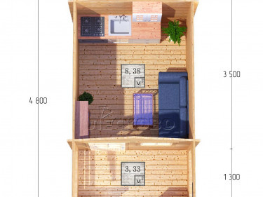 Log Cabin "DSK" series 3×3.5