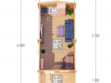 Gartenhaus "DSK" serie 3×5.5