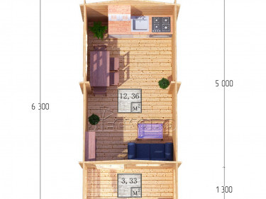 Log Cabin "DSK" series 3×5