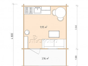 Log Cabin "DSK" series 3.5×3.5