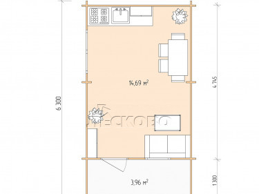 Gartenhaus "DSK" serie 3.5×5