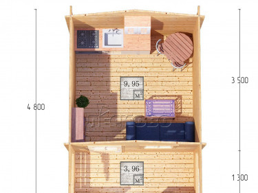 Log Cabin "DSK" series 3.5×3.5